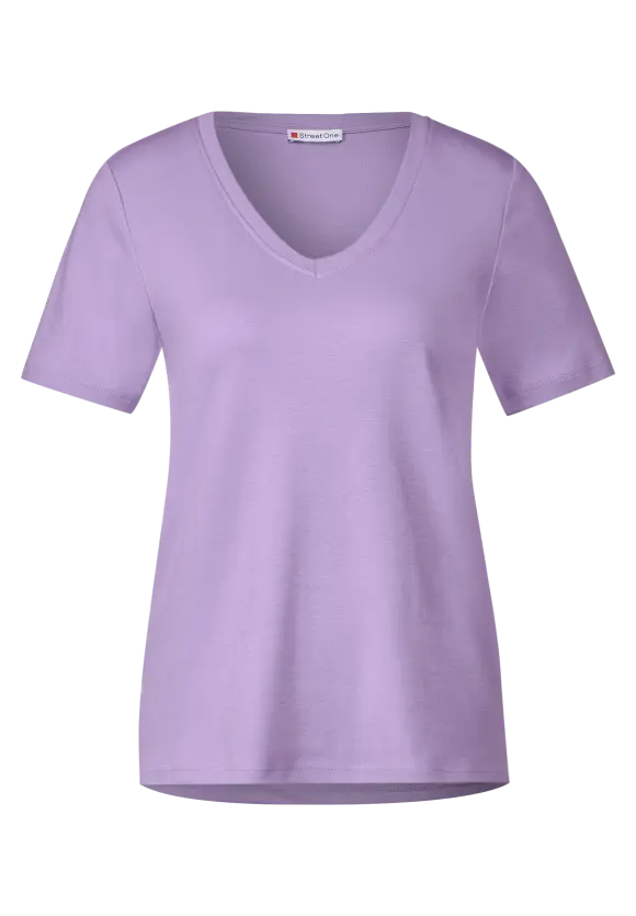 Basic V-Neck Shirt - smell of lavender