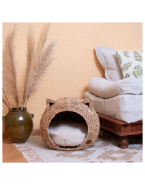 Pet & Co. Katten Cave Simba - Kattenbed - 42x40x41 cm Lichtbruin