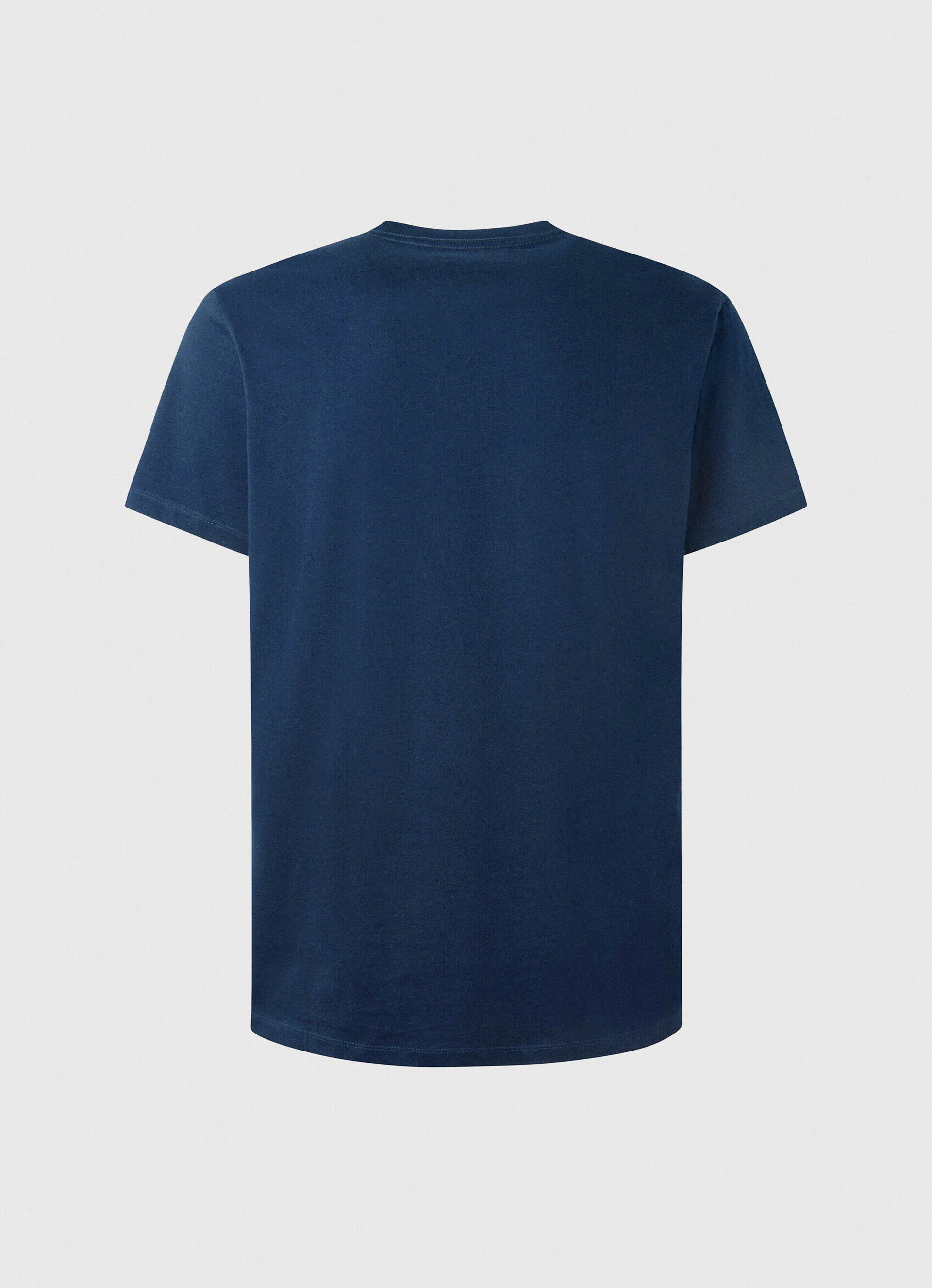 Camiseta de algodão com logotipo estampado - azul marinho