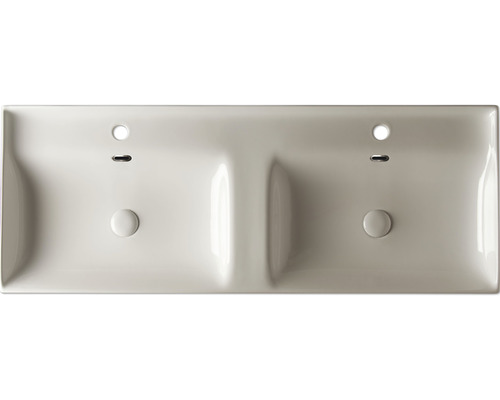 Jungborn dubbele wastafel NOVE 121 x 46 cm wit glanzend