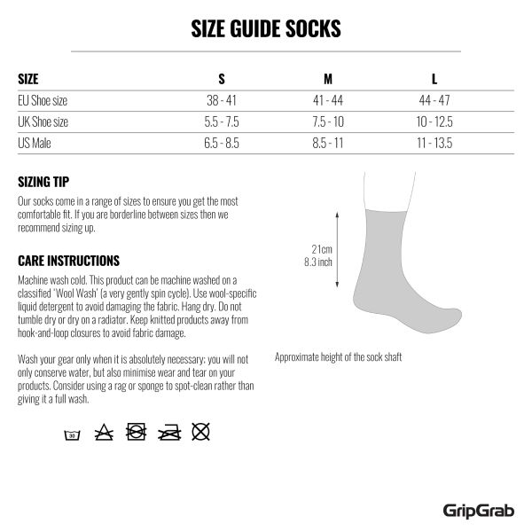 GripGrab High Winter Sock Cykelstrømpe, Black