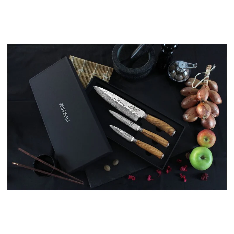 Coffret de chef 20 cm, Universel 12 cm, Office 9 cm Wusaki
