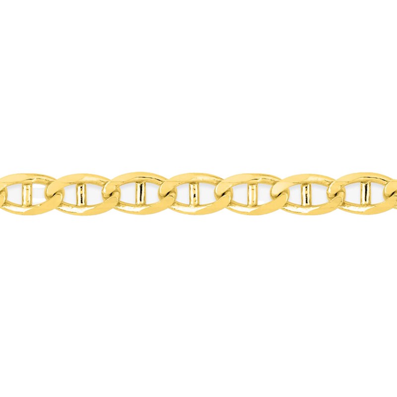 Bracelet Mixte 18 cm - Gourmette Marine - Or 18 Carats - Largeur 3 mm