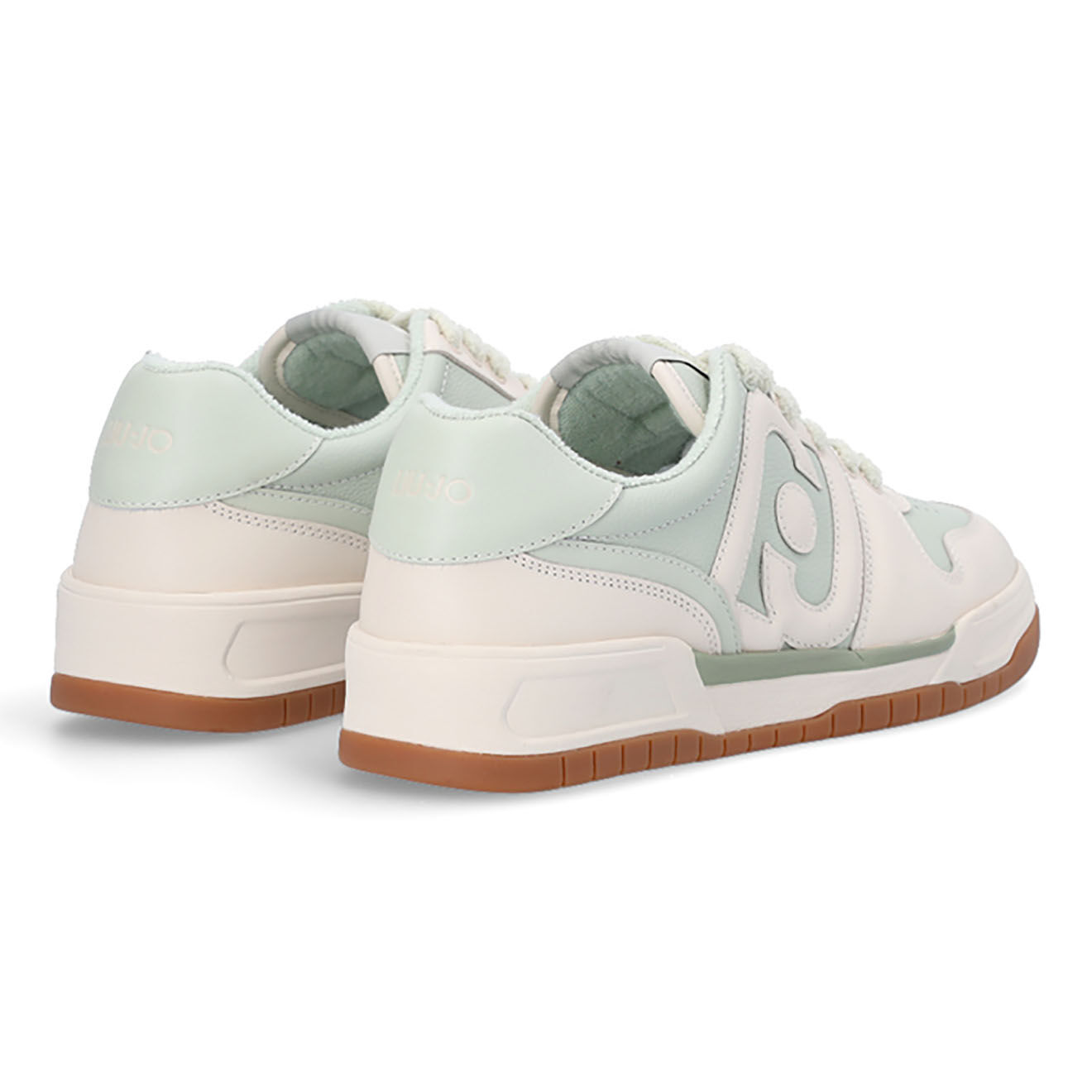 Liu-Jo Sneakers en Cuir Gyn blanc/pistache