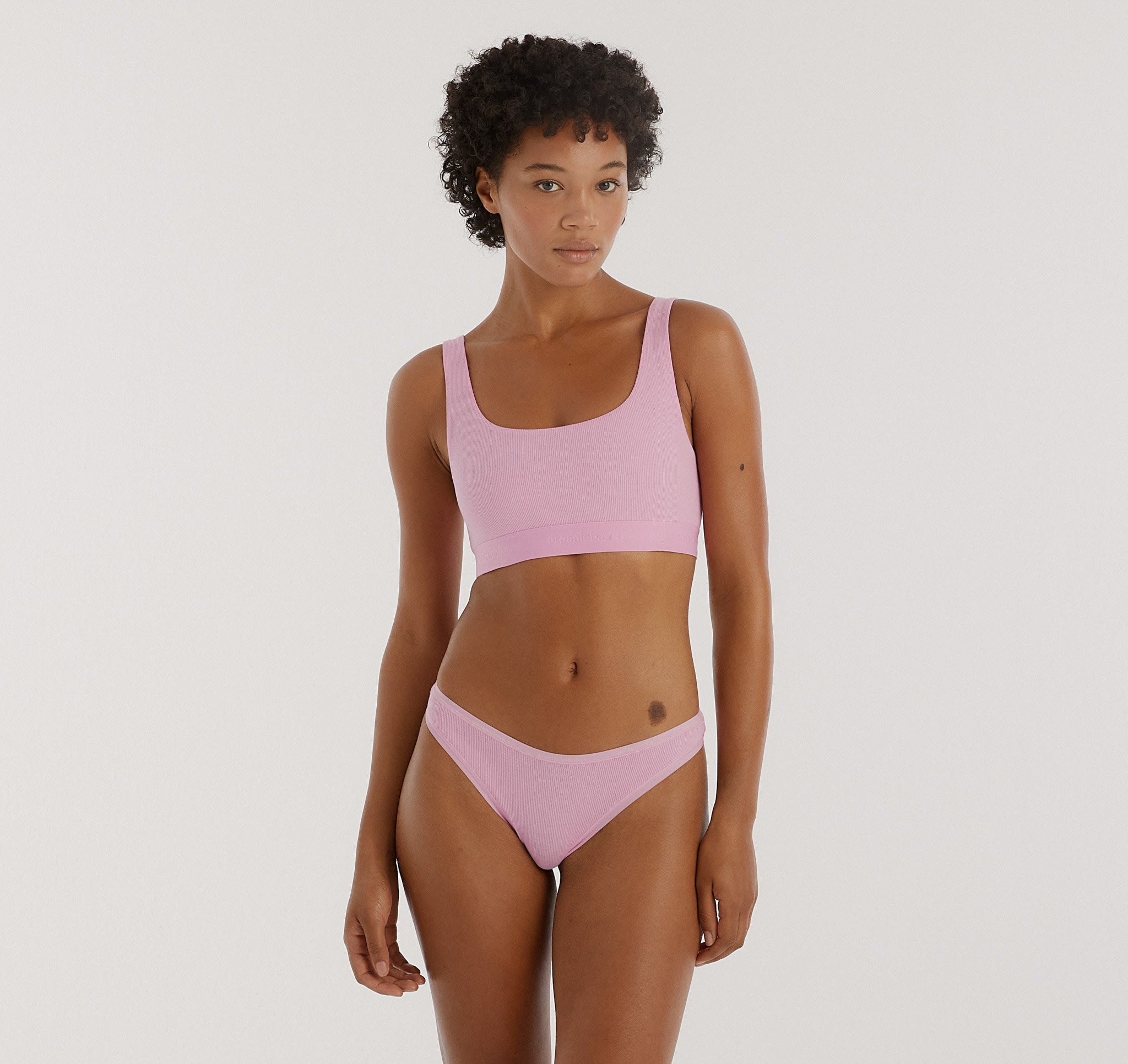 ORGANIC COTTON<br>Core Rib Tank Bralette