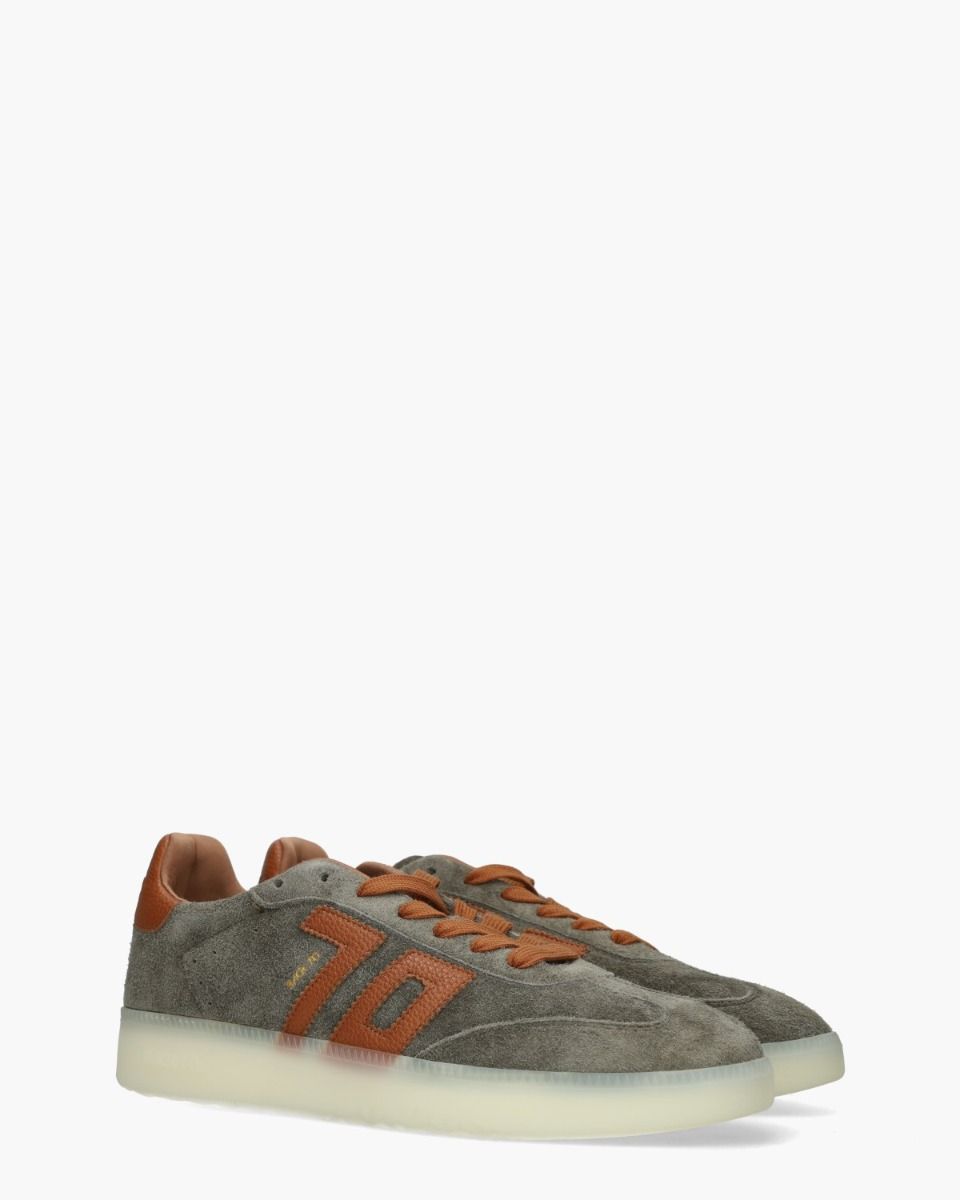 Back 70 Boston Groen/Cognac Herensneakers
