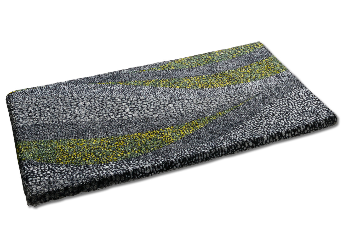 Badvorleger mit aufwendig bedrucktem Mosaik-Wellendessin