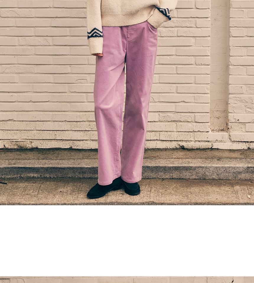 rolarola - Wijde corduroy broek (lavendel)