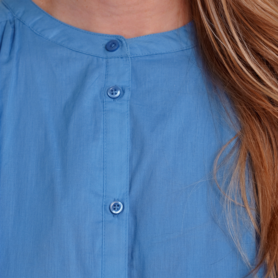 Jonas Nielsen Damen Kleid mit Ballonärmeln hellblau