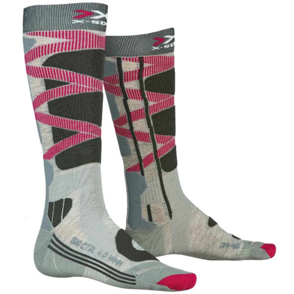 Chaussette de ski X-SOCKS SKI CONTROL 4.0 LADY GREY MELANGE/CHARCOAL