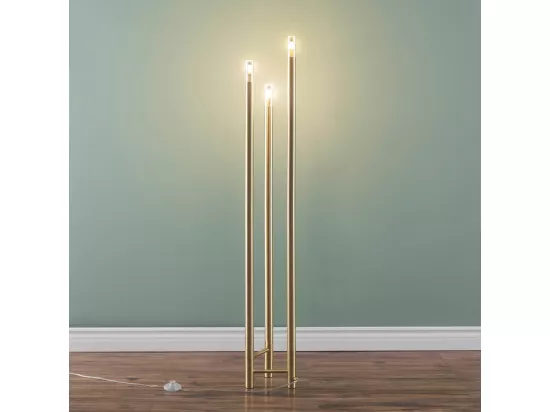Lampadaire doré trois pieds 140 cm - Mazzoli