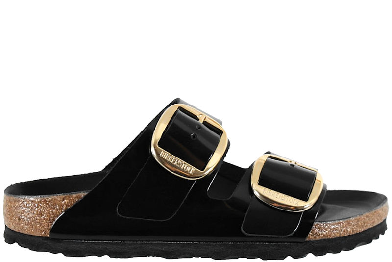 BIRKENSTOCK ARIZONA BIG BUCKLE SLENTERS I SORT POLIDO