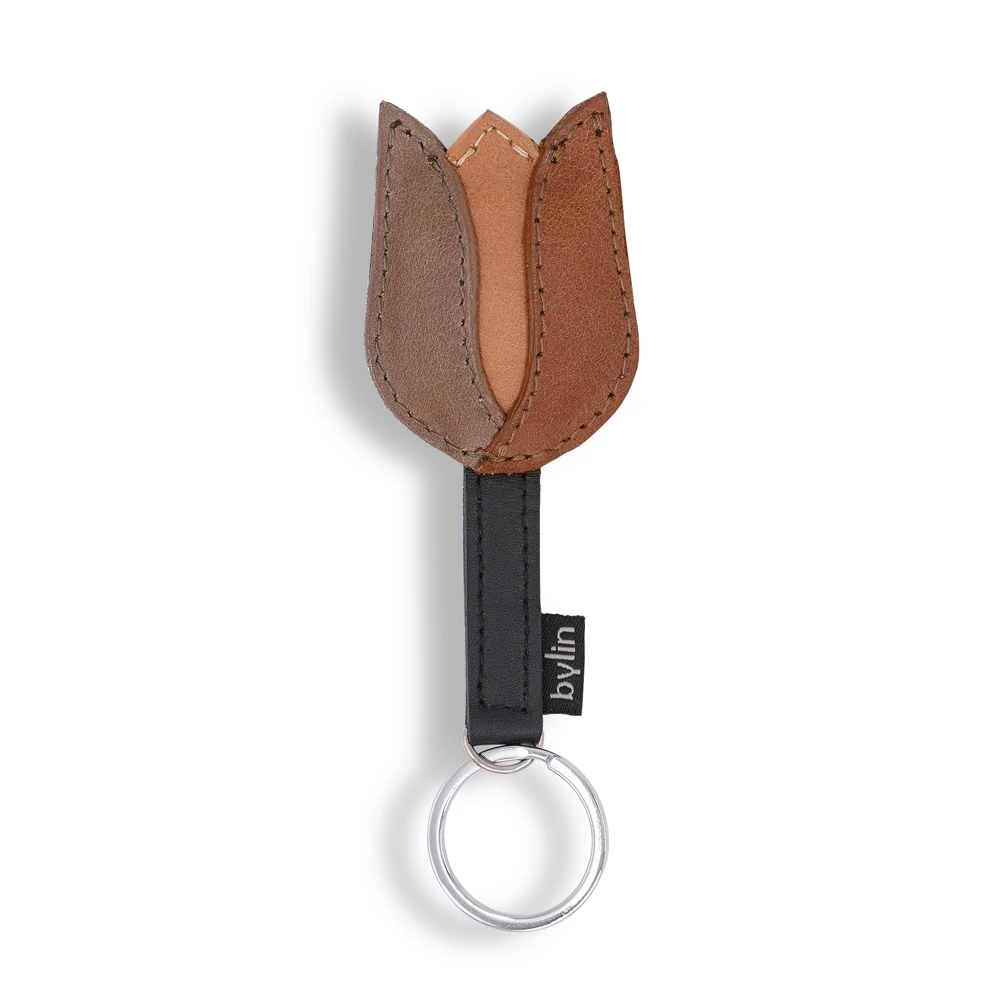 Tulip Keyring Vintage Leather Multi