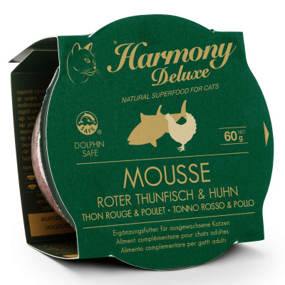 Harmony Cat Deluxe Mousse Nassfutter roter Thunfisch & Huhn 24x60g