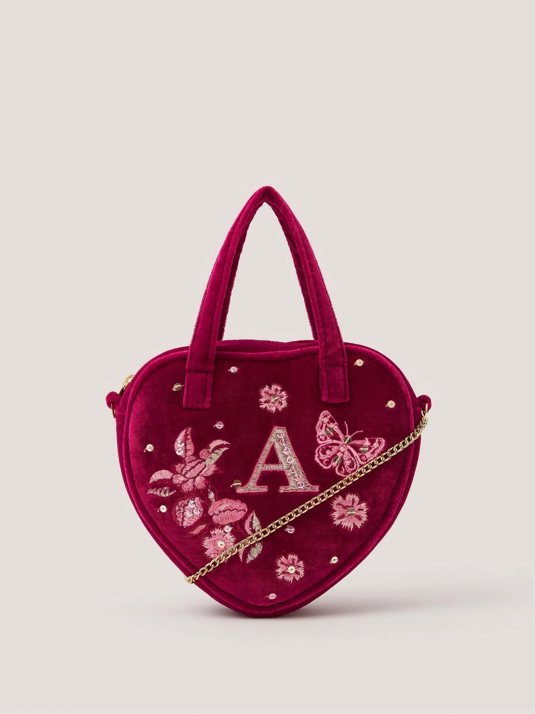 Monsoon Embroidered Initial Heart Bag I