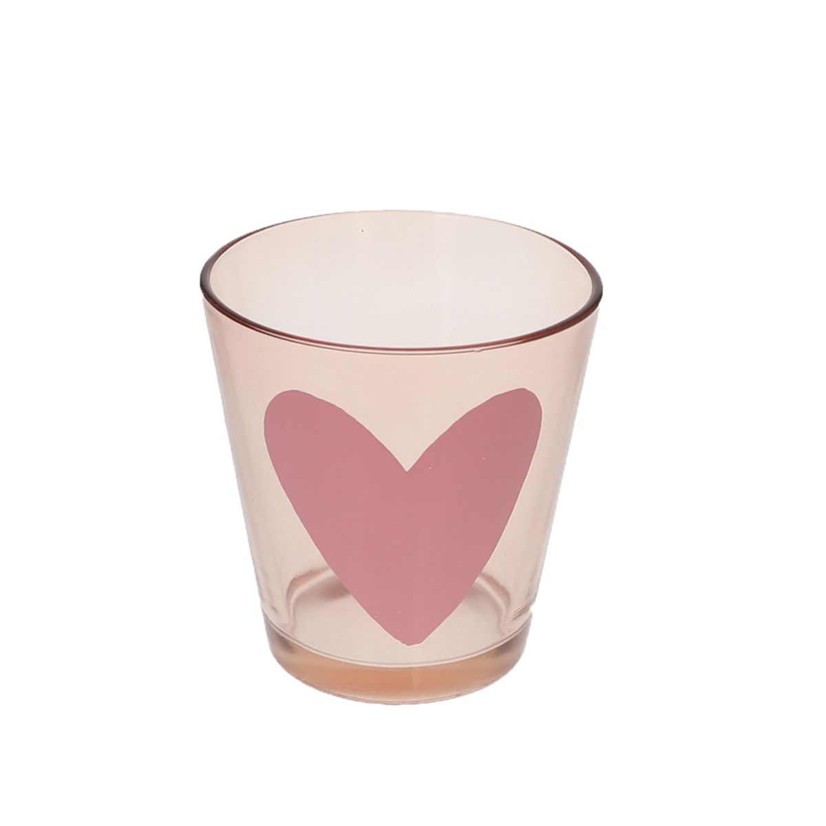 Verre cœur rose Pause goûter