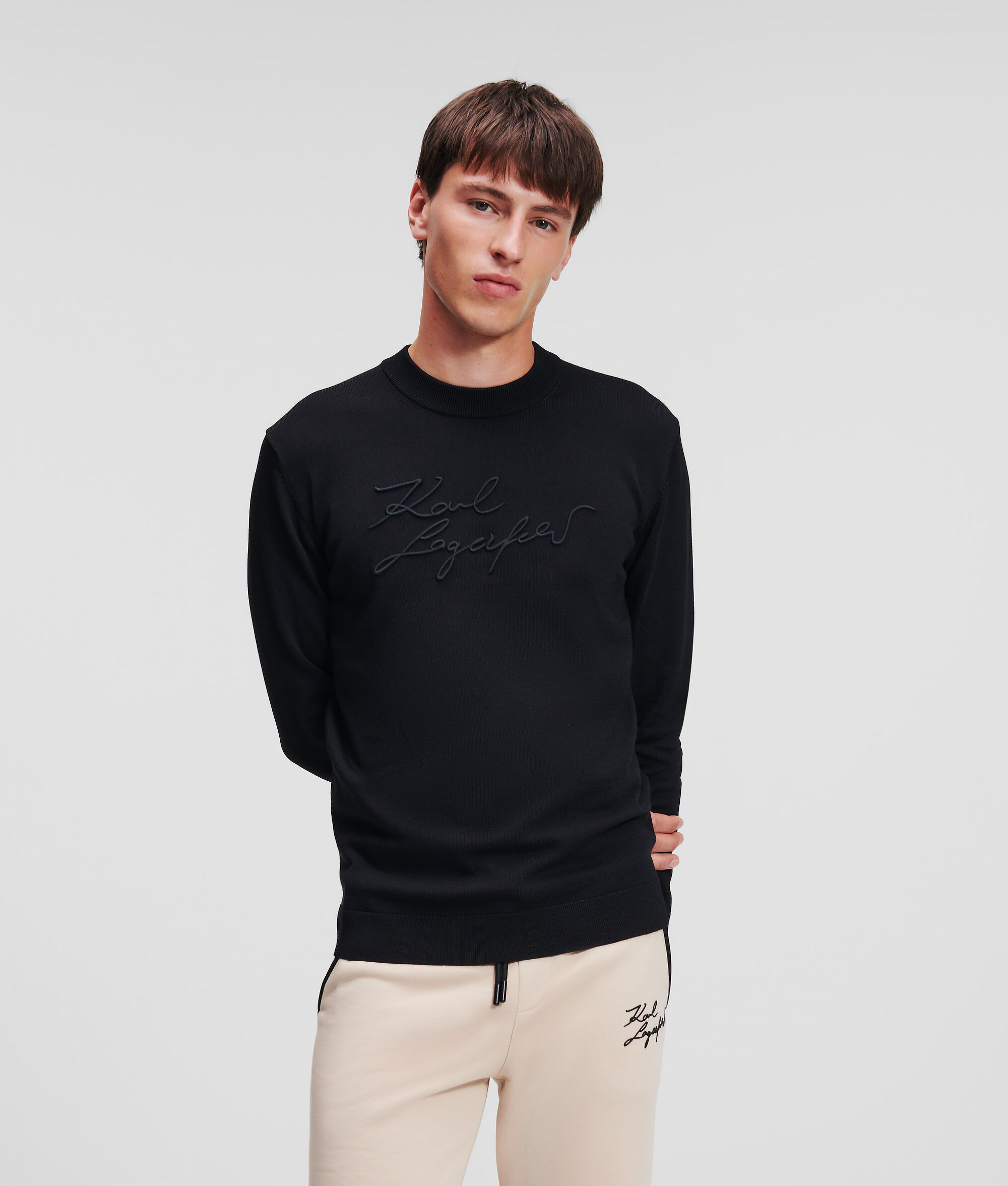 Pull à logo en tricot