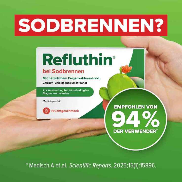 Refluthin bei Sodbrennen Kautabletten Minze, 48 St