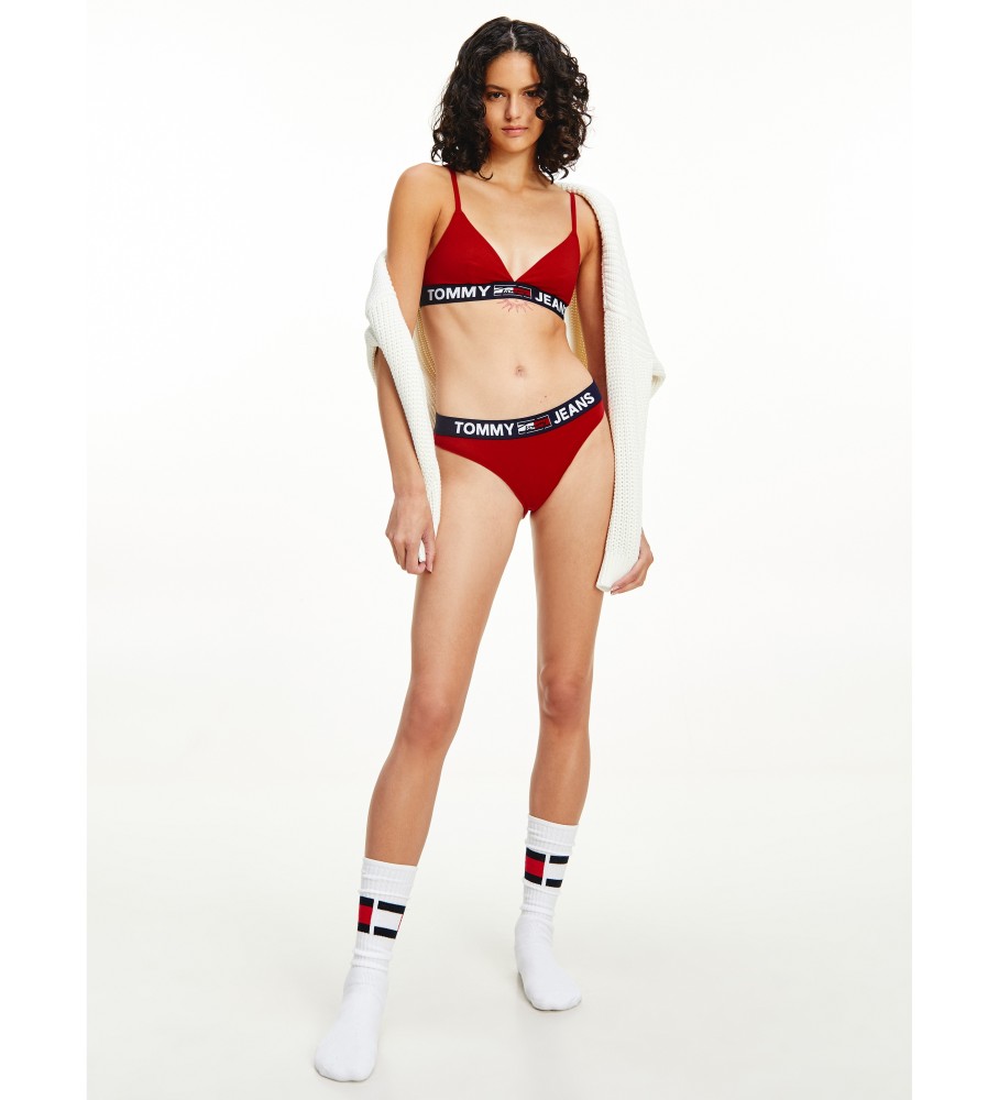 Cuecas Tommy Hilfiger vermelhas com contraste na cintura