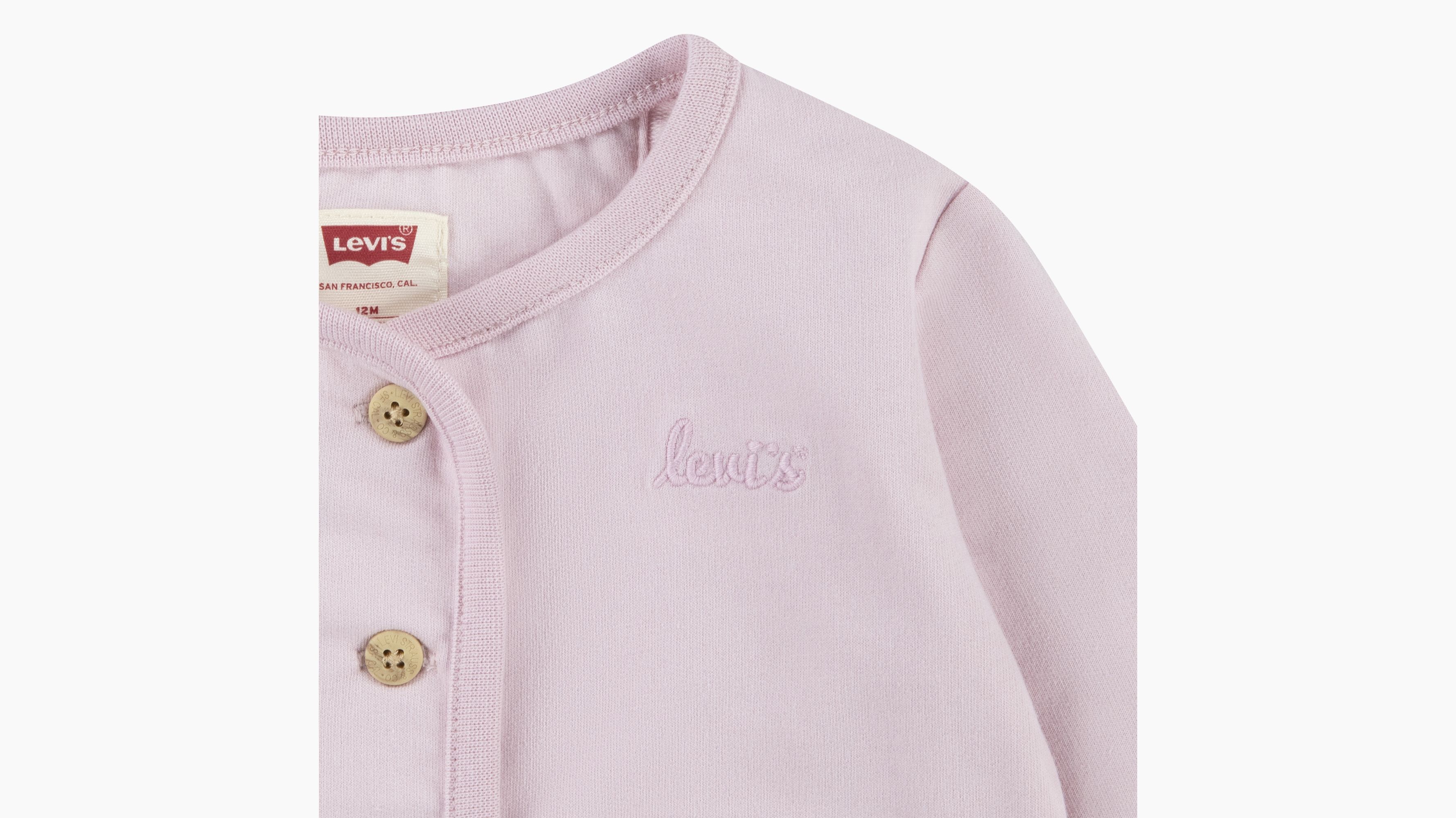 French Terry Cardigan - Chalk Pink - Rose