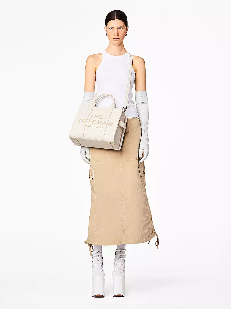MARC JACOBS Ledertasche - Tote Bag  THE MEDIUM TOTE LEATHER weiss