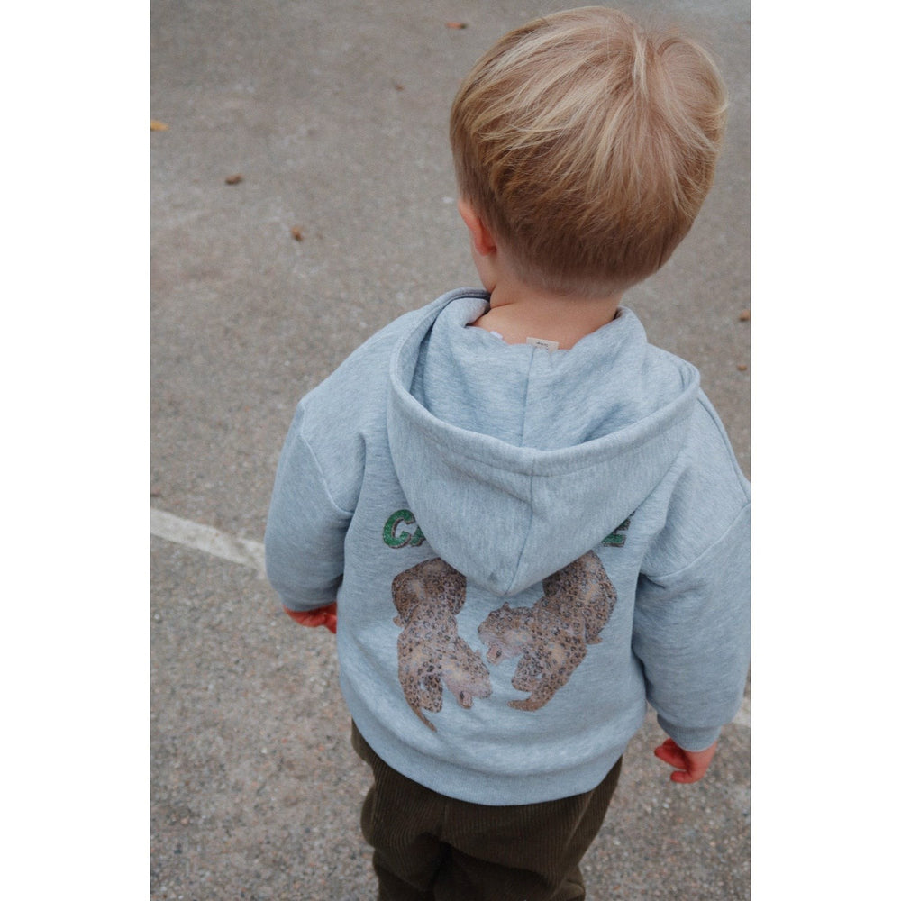 Køb Konges Sløjd Grey Melange Lou Sweat Zip Hætte Ocs