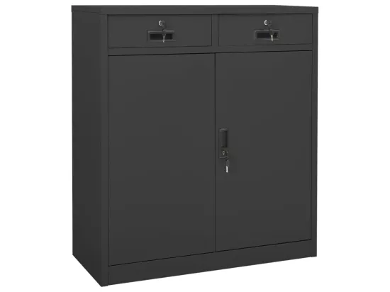 Armoire de bureau et jardinière Anthracite 90x40x125 Acier 2