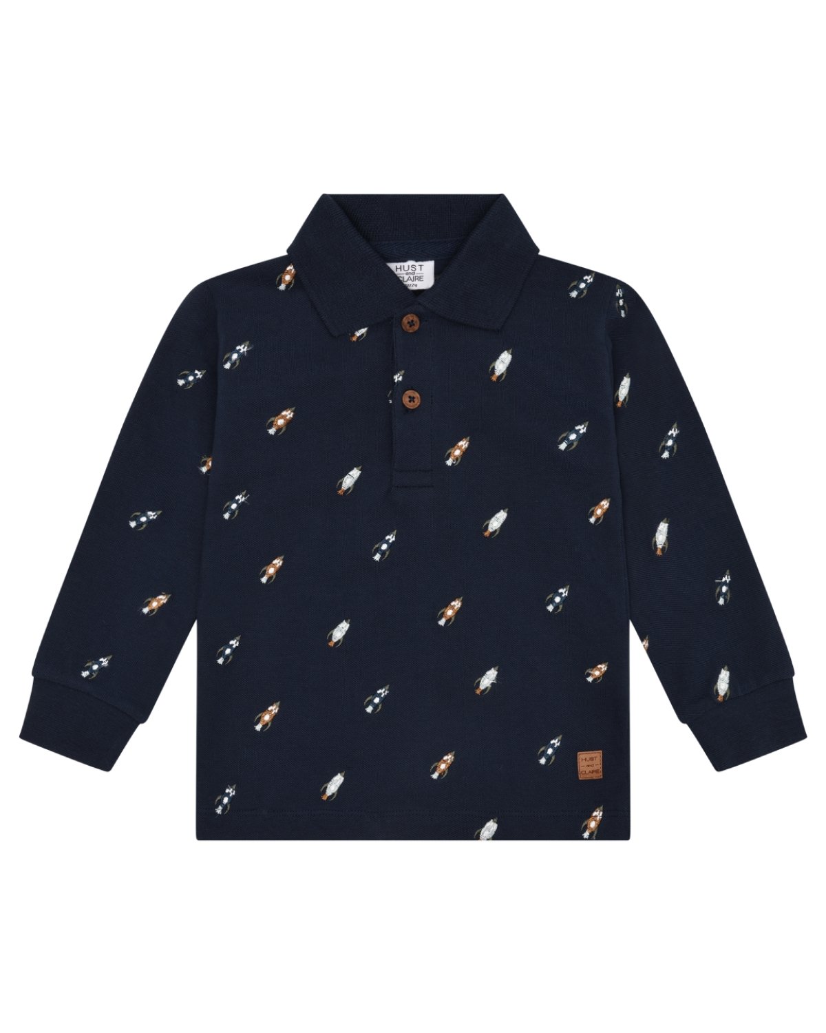 Pologenser m/ Krage og Knappestolpe – Vevd Øko Bomull | Stevie Space Embroidery