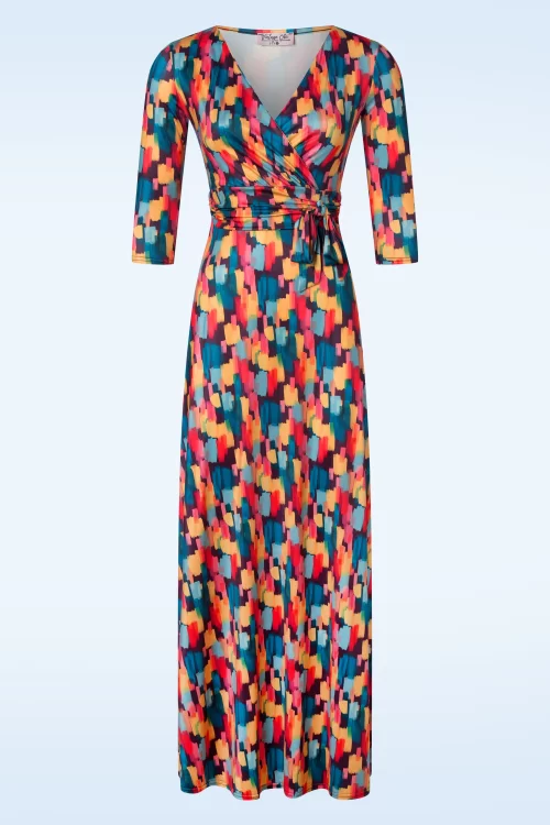 Vintage Chic for Topvintage Fresia Geo maxi jurk in multi