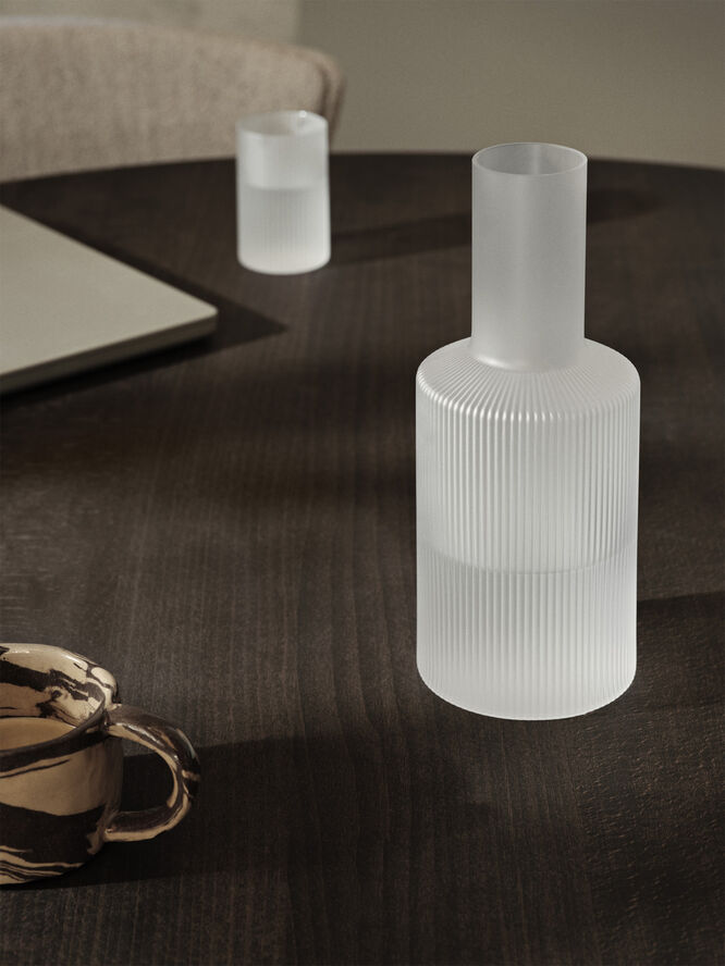 ferm LIVING Ripple Carafe - Frosted Frosted