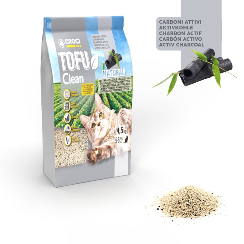 Litière Croci Tofu Clean Active pour chat
