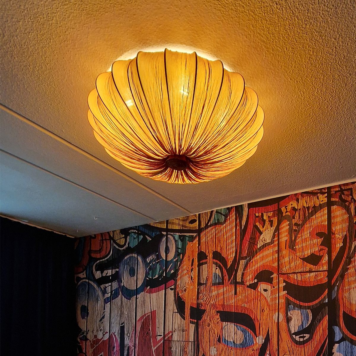 Japandi plafondlamp beige 60cm 5-lichts - Plu