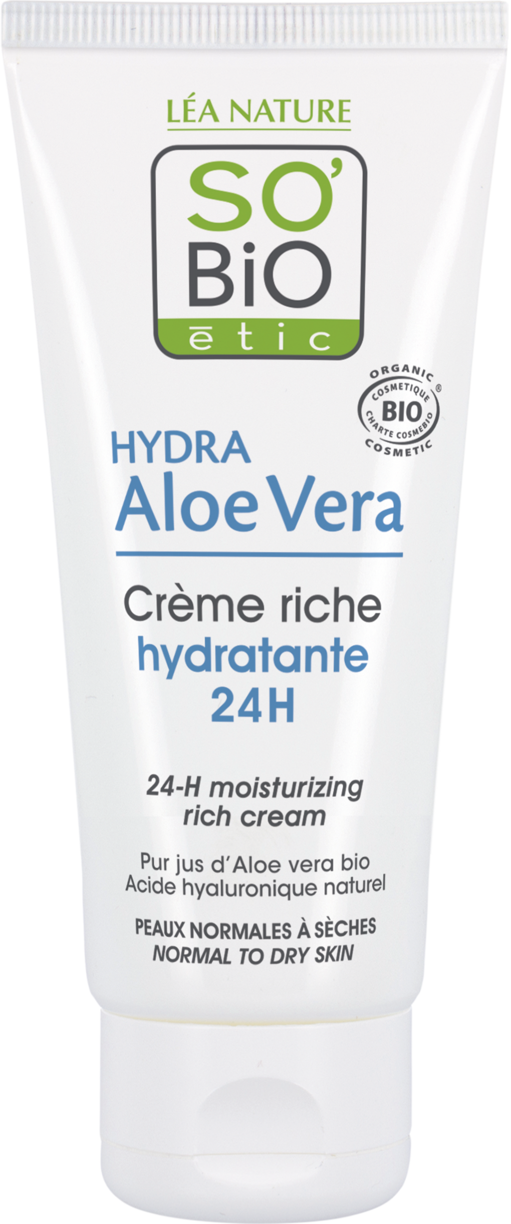 LÉA NATURE SO BiO étic  Aloe Vera Reichhaltige 24h Tagescreme, 50 ml