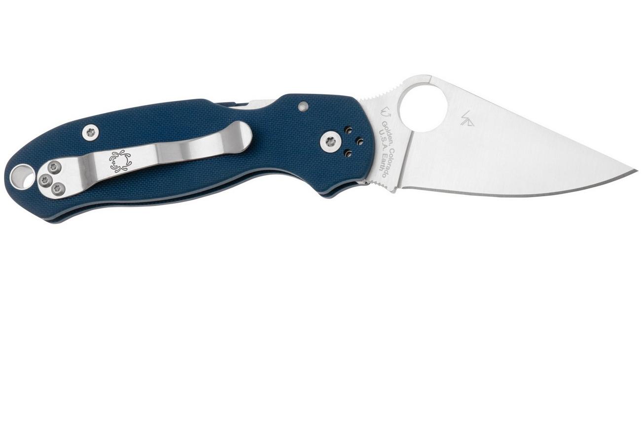 Spyderco Para 3 CPM SPY27 C223GPCBL Cobalt Blue G10 zakmes