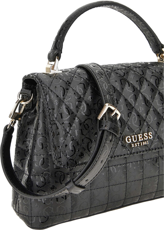 GUESS YARMILLA TOP HANDLE FLAP Black