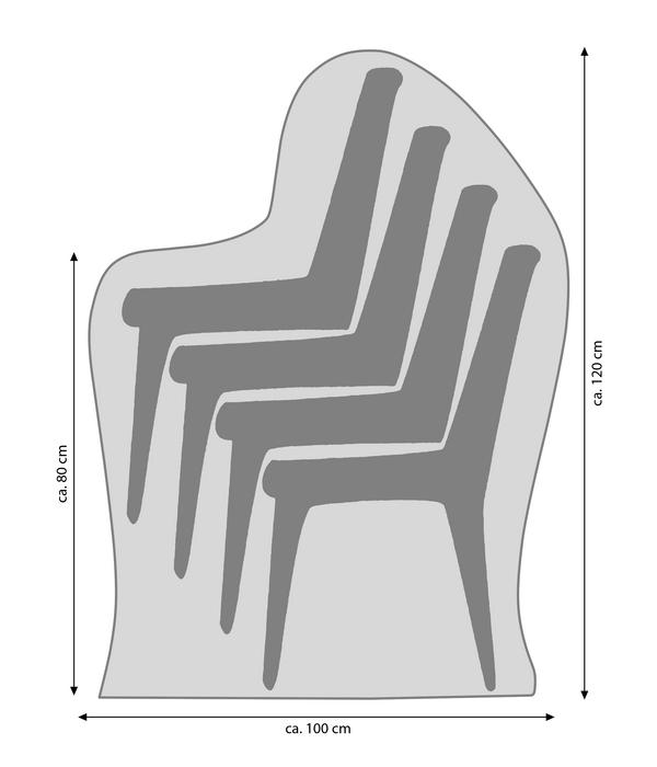 Dehner Abdeckhaube XL für Stühle, ca. B80 x