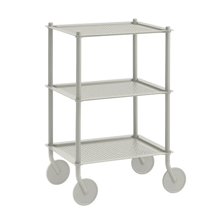 Muuto - Flow Beistellwagen, 3 Etagen, grau