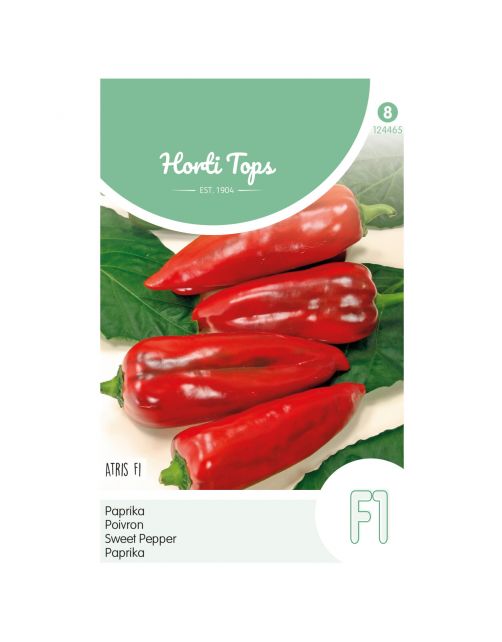 Hortitops Paprika Atris F1 - Rode Koehoorn (Wordt Rossano) - Groentezaden - 8 stuks