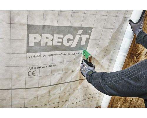 PRECIT vochtvariabele dampremmende folie 20 m x 1,5 m rol = 30 m²