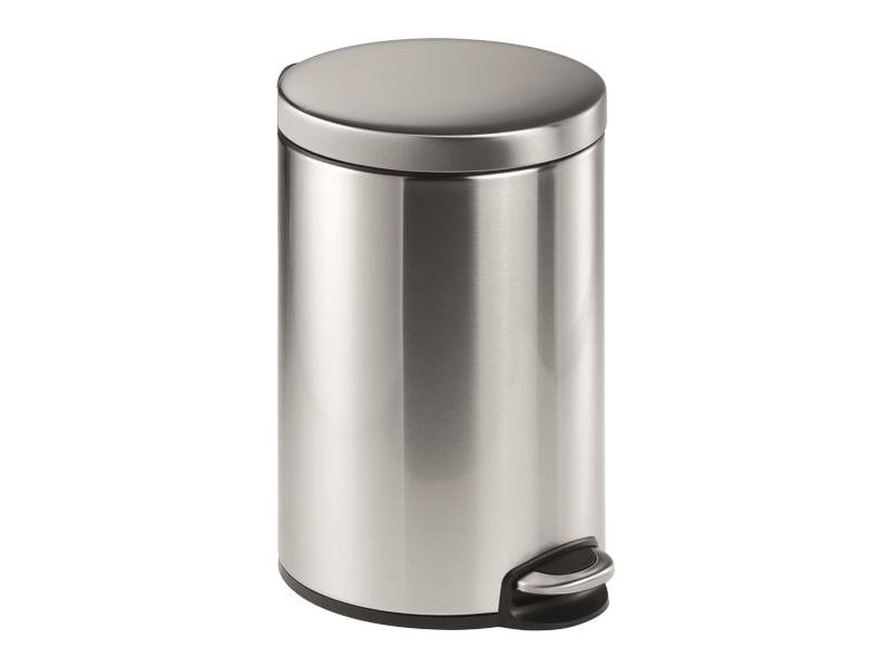 DURABLE Treteimer 12 l, Silber Metall-Papierkorb