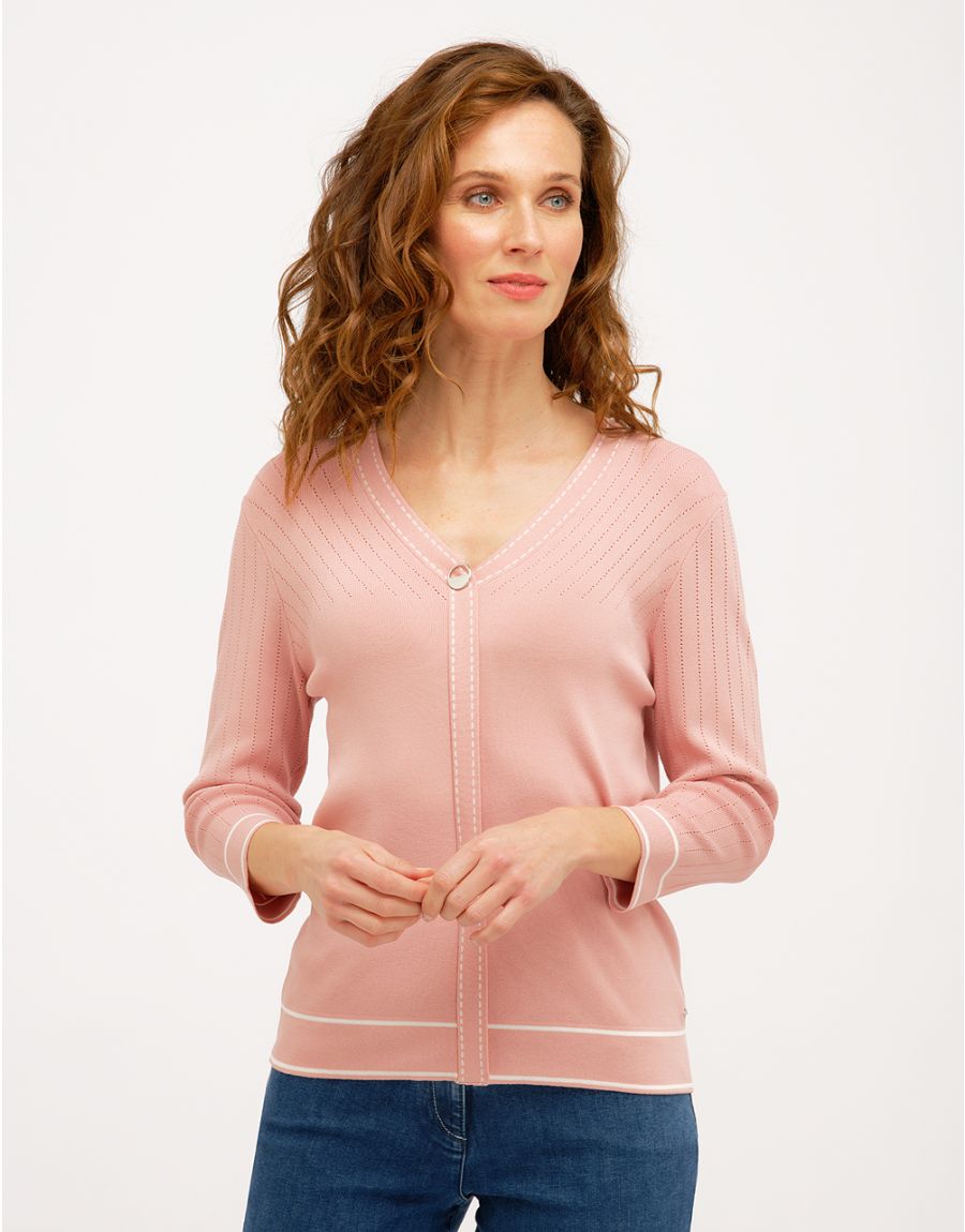 Pull chic rose pâle