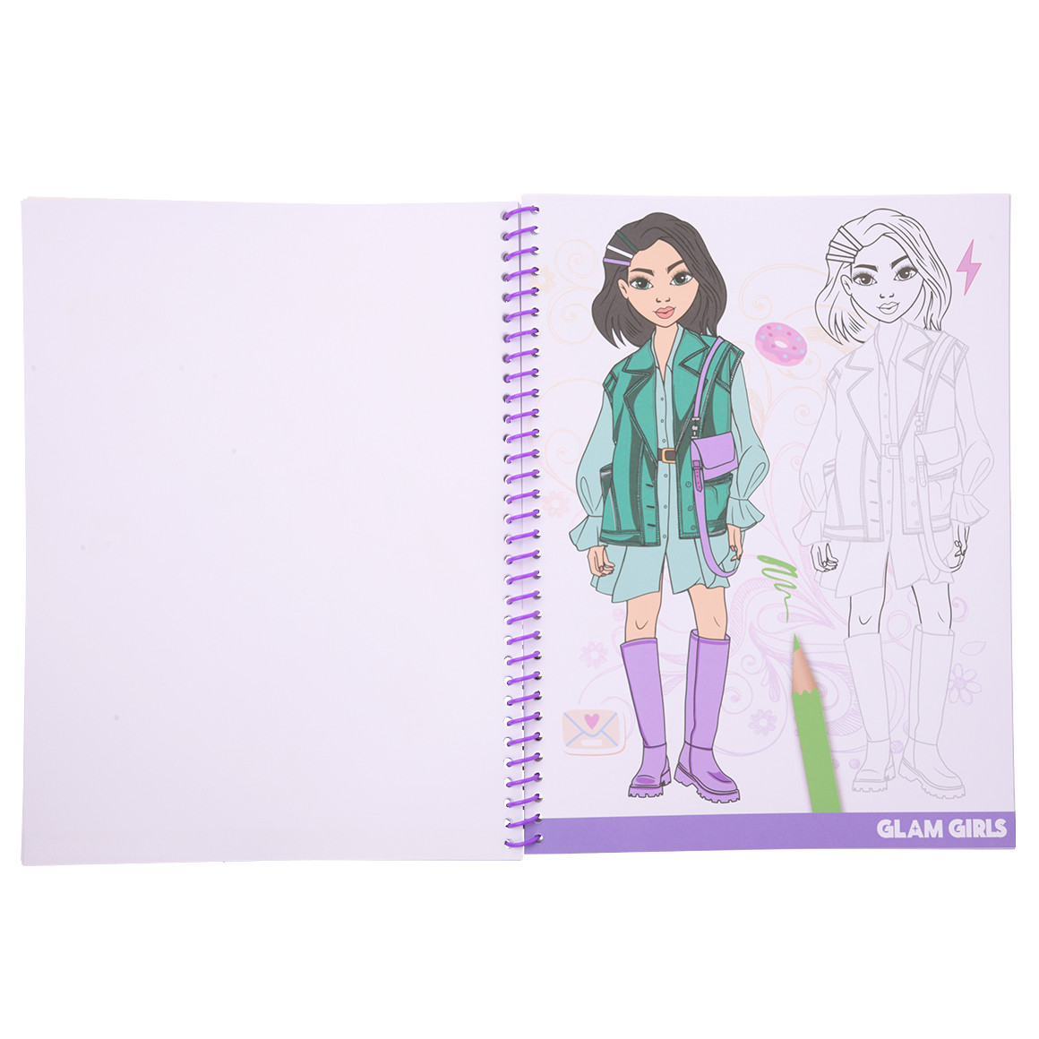 Glam Girls Malbuch lila