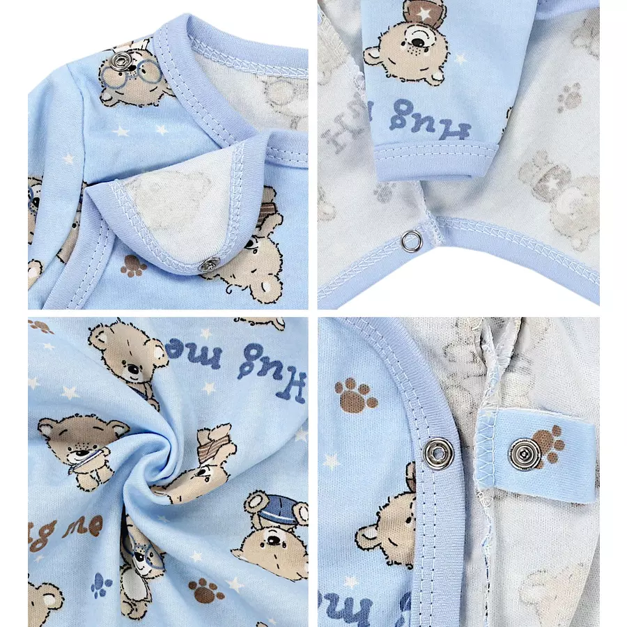 TupTam Baby Langarm Wickelbody im 5er Set mintweiß