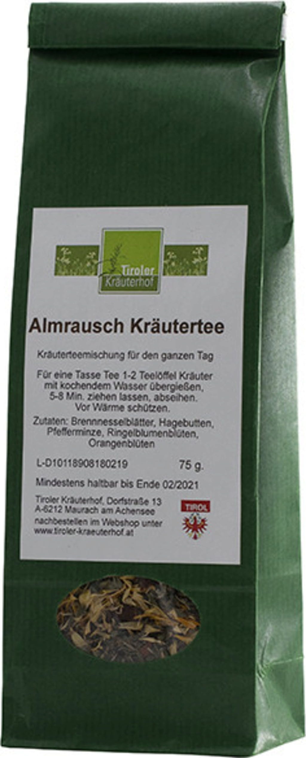 Tiroler Kräuterhof  Almrausch Kräutertee, 75 g