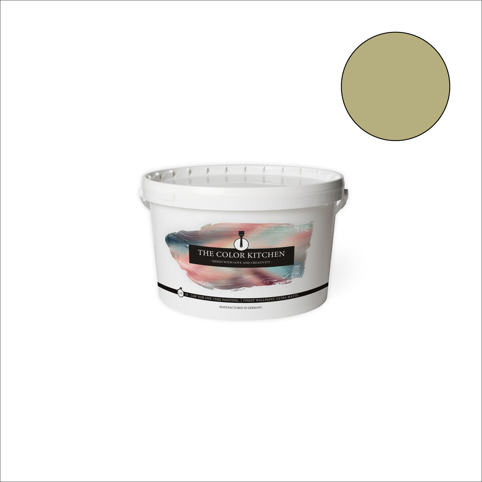 The Color Kitchen Wandfarbe Mellow Matcha - grün matt - 2,5 Liter