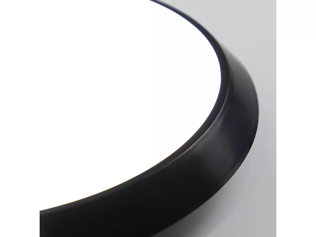 NETTLIFE Plafonnier LED avec détecteur de mouvement intérieur noir IP44 15 W Lampe de cave ronde avec détecteur de mouvement Ø 30 cm 4000 K