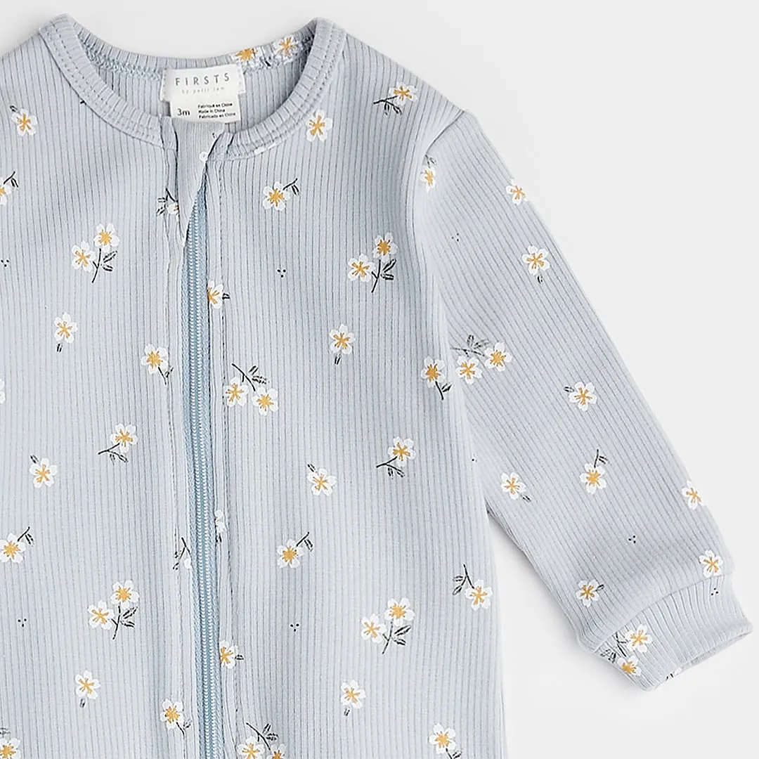 Firsts par Petit Lem Pyjama Fleurs Citron 0-12mois