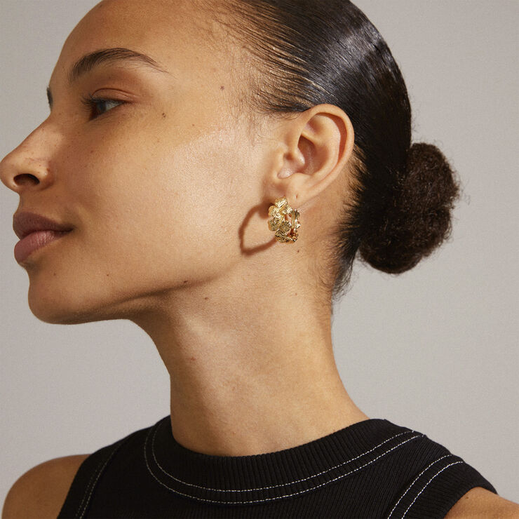 Pilgrim ECHO recycled hoop earrings gold-plated Guld