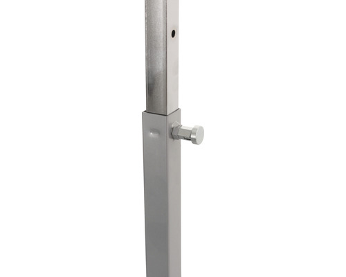 Professionele kledingrek, zeer stabiel, grijs, in hoogte verstelbaar, kledingstang 133 cm, draagvermogen 150 kg
