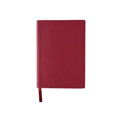 Oberthur - Carnet de notes en cuir - A5 - grenat